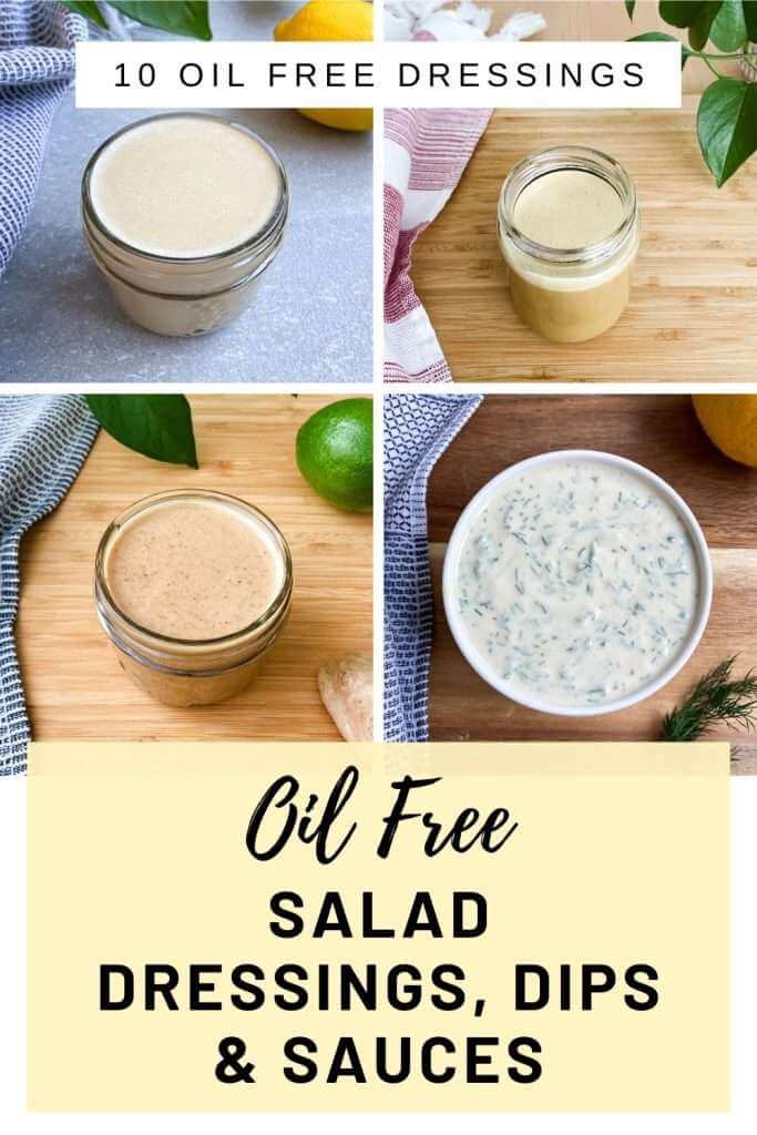 Collage pin of 4 oil free dressings.
